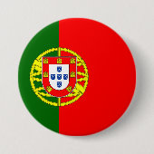 Portugese vlag ronde button 7,6 cm (Voorkant)
