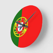 Portugese vlag ronde klok (Hoek)