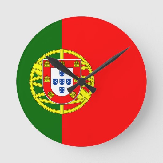 Portugese vlag ronde klok (Voorkant)