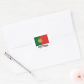 Portugese vlag ronde sticker (Envelop)