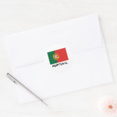 Portugese vlag ronde sticker (Envelop)