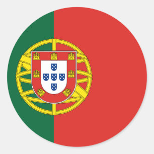 Portugese vlag ronde sticker