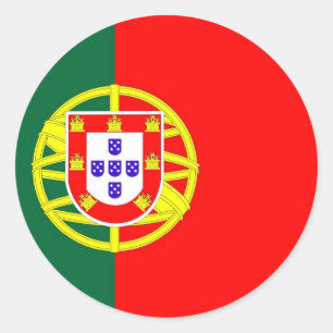 Portugese vlag ronde sticker
