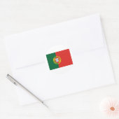 Portugese vlag ronde sticker (Envelop)
