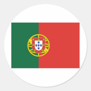 Portugese vlag ronde sticker