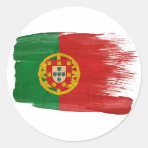 Portugese vlag ronde sticker