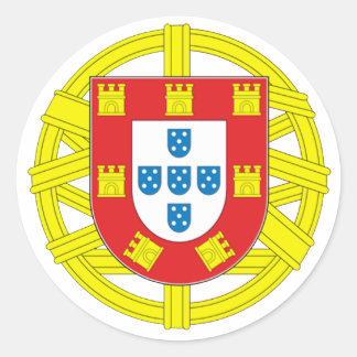 Portugese vlag ronde sticker