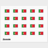Portugese vlag ronde sticker (Vel)