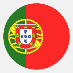 Portugese vlag ronde sticker
