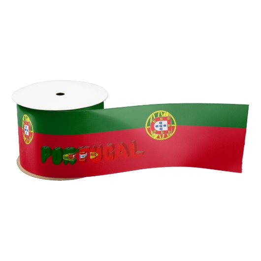 Portugese vlag satijnen lint (Spoel)