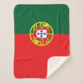 Portugese vlag sherpa deken (Voorkant)