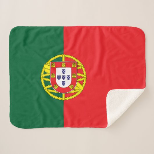 Portugese vlag sherpa deken (Voorkant (horizontaal))