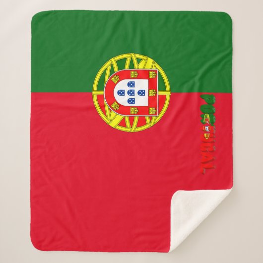 Portugese vlag sherpa deken (Voorkant)