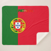 Portugese vlag sherpa deken (Voorkant (horizontaal))