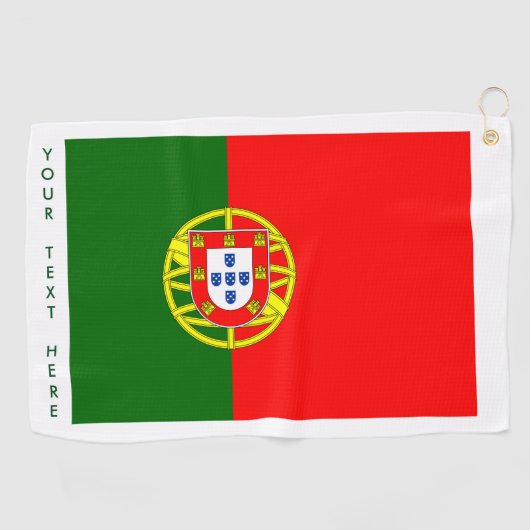 Portugese vlag speciale golfhanddoeken cadeaus golfhanddoek (Horizontaal)