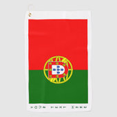 Portugese vlag speciale golfhanddoeken cadeaus golfhanddoek (Voorkant)
