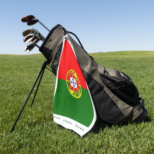 Portugese vlag speciale golfhanddoeken cadeaus golfhanddoek (Groen)