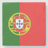 Portugese vlag stenen onderzetter (Voorkant)