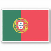 Portugese vlag sticker (Voorkant)