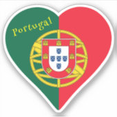 Portugese vlag sticker (Voorkant)