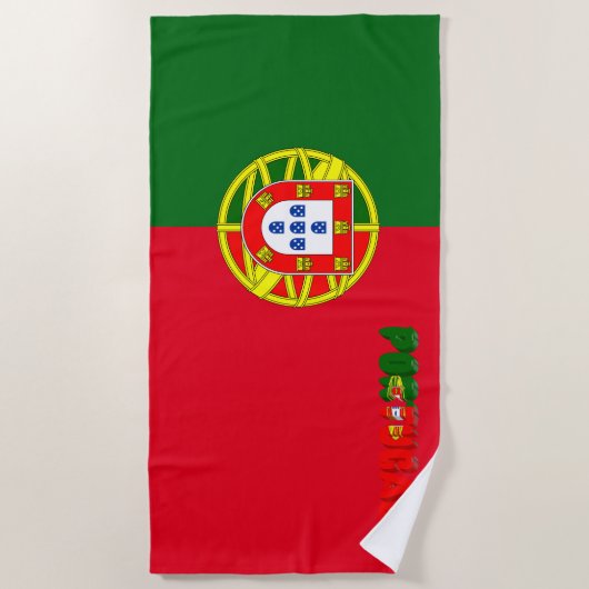 Portugese vlag strandlaken (Voorkant)