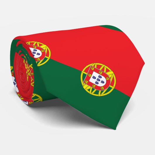 Portugese vlag stropdas (Opgerold)