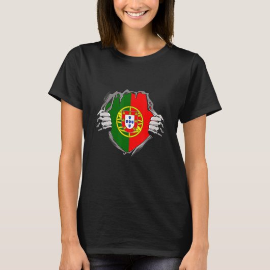 Portugese vlag t-shirt (Voorkant)
