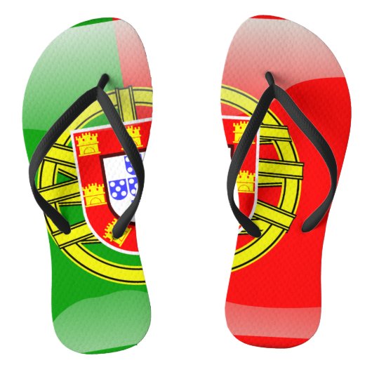 Portugese vlag teenslippers (Voetbed)