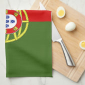 Portugese vlag theedoek (Quarter Fold)