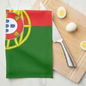 Portugese vlag theedoek (Quarter Fold)