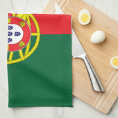 Portugese vlag theedoek (Quarter Fold)