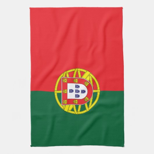 Portugese vlag theedoek (Verticaal)