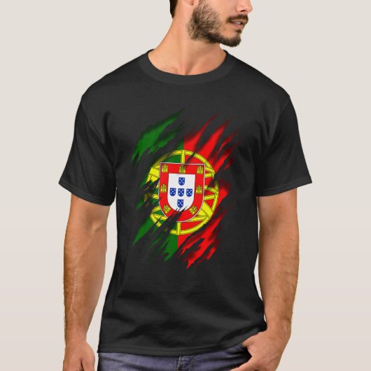 Portugese vlag van Portugal T-shirt (Voorkant)