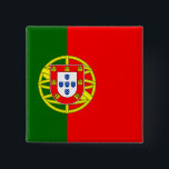 Portugese vlag vierkante button 5,1 cm<br><div class="desc">Portugese vlag</div>