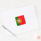 Portugese vlag vierkante sticker (Envelop)