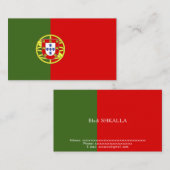 Portugese vlag visitekaartje (Voorkant / Achterkant)