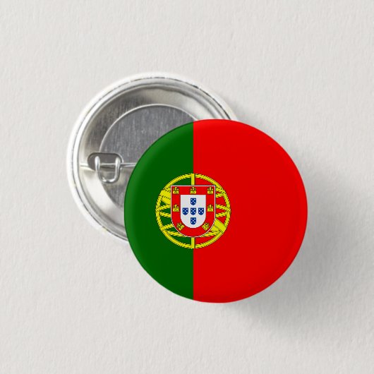 Portugese vlag, Vlag van Portugal Ronde Button 3,2 Cm (Voorkant /achterkant)