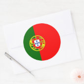 Portugese vlag, Vlag van Portugal Ronde Sticker (Envelop)