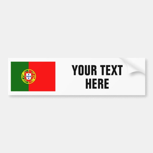 Portugese vlag voor Portugese douane-bumpersticker Bumpersticker (Voorkant)