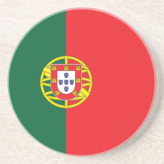 Portugese vlag zandsteen onderzetter (Voorkant)
