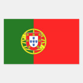 Portugese vlaggen rechthoekige sticker (Voorkant)