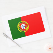 Portugese vlaggen rechthoekige sticker (Envelop)