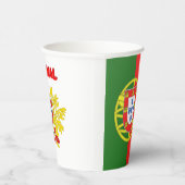 Portugese vlaggen-wapenbekertjes papieren bekers (Rechts)