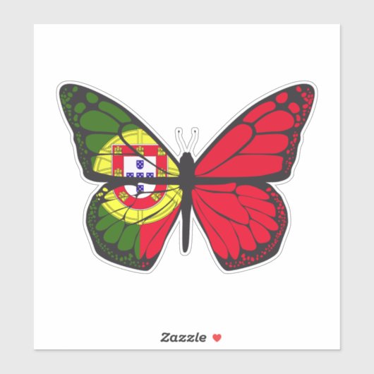 PORTUGESE VLINDER STICKER (Vel)