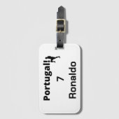 Portugese Voetbal Speler aanpasbaar Bagagelabel (Voorkant (verticaal))
