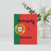 Portugese Voetbal Speler aanpasbaar Briefkaart (Staand voorkant)