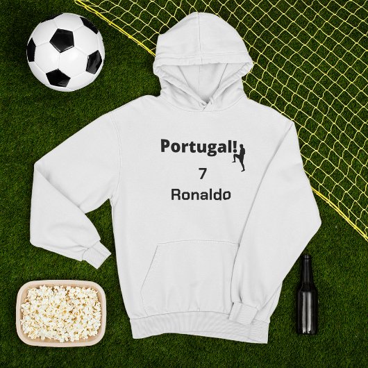 Portugese Voetbal Speler aanpasbaar Hoodie