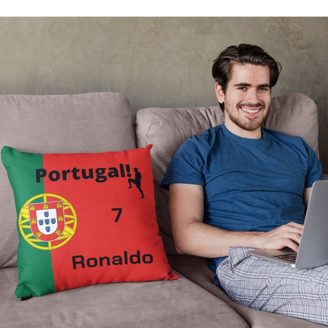 Portugese Voetbal Speler aanpasbaar Kussen (Creator heeft geüpload)