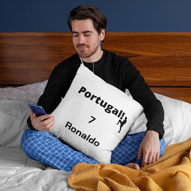 Portugese Voetbal Speler aanpasbaar Kussen (Creator heeft geüpload)