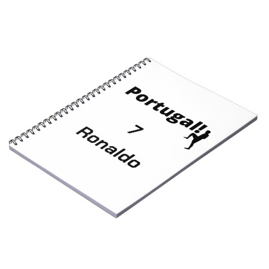 Portugese Voetbal Speler aanpasbaar Notitieboek (Linkerzijde)